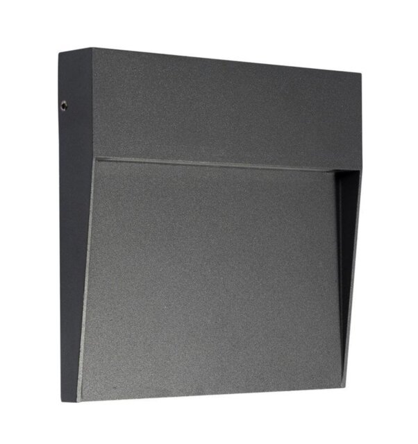 Mantra Fusion M7015 Baker 1 Light Outdoor Small Square 6 Watt, 266 Lumen Wall Light In Anthracite