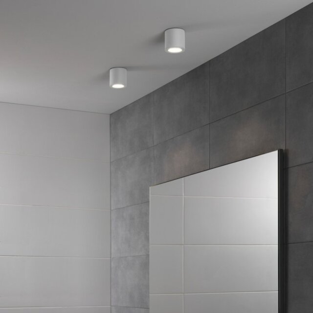 Astro 1326067 Kos 140 Round Outdoor LED Ceiling Spotlight In Textured White Finish IP65