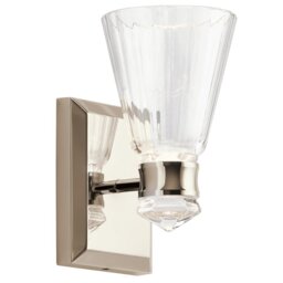 Quintiesse QN-KAYVA1-PN Kayva Integral LED Dual Lit Wall Light In Polished Nickel Finish