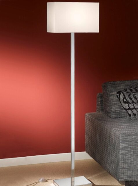 Franklite Flair Floor Lamp In Bronze Finish With Off-White Shade S156/9881