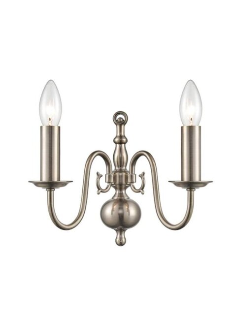 Holandesa 2 Light Flemish wall Light in Pewter Finish
