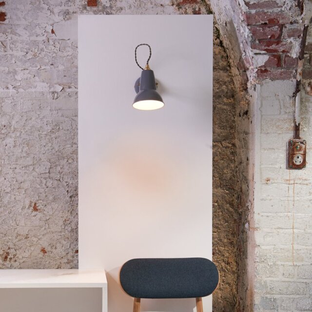 31332 Original 1227 BRASS Wall Light in Elephant Grey