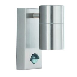 Searchlight 7008-1SS-LED Outdoor 1 Light Wall Light In Stainless Steel With Motion Sensor