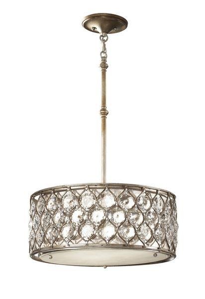 FE/LUCIA/B Lucia 3 Light Burnished Silver Ceiling Pendant