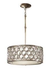 FE/LUCIA/B Lucia 3 Light Burnished Silver Ceiling Pendant