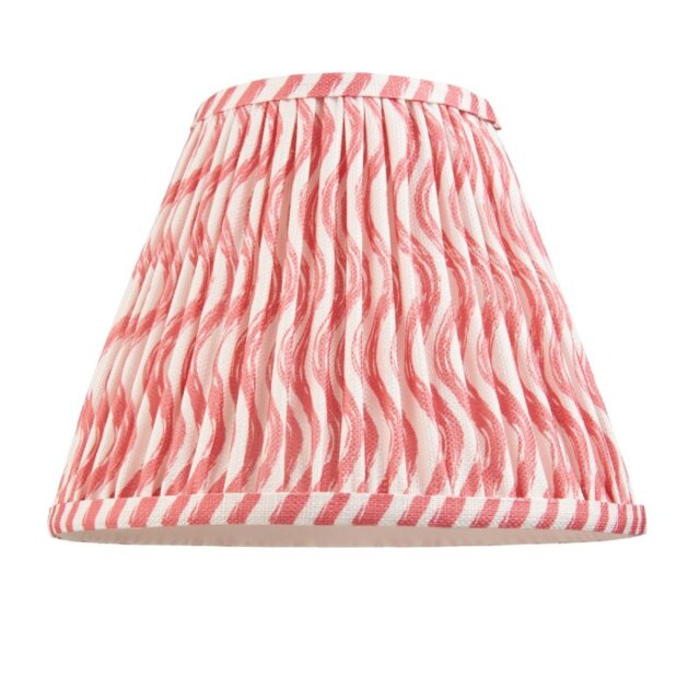 Endon 113058 Ripple Tapered Lamp Shade 25 cm In Coral Pink