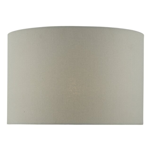 Dar Lighting Cassandra Grey Cotton Drum Shade 40 cm