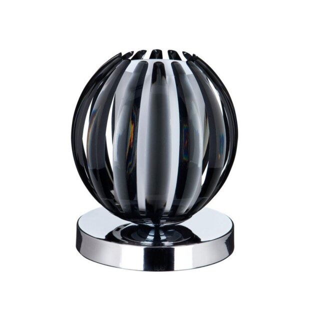 Searchlight 1811SM Chrome Finish Touch Table Lamp with Smokey Glass