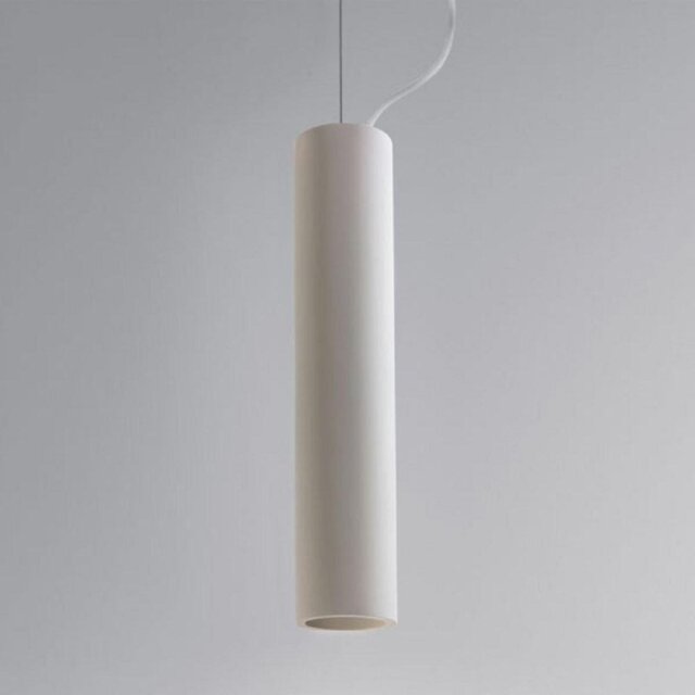 Astro 1252014 Osca 400mm Long Round Ceiling Pendant Light in White Plaster Finish
