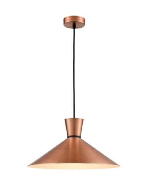 Franklite PCH217 Alexa 1 Light Large Ceiling Pendant In Satin Copper - Dia: 400mm