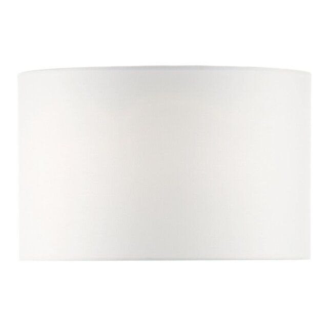 Dar Lighting Pyramid White Linen Drum Shade 46 cm