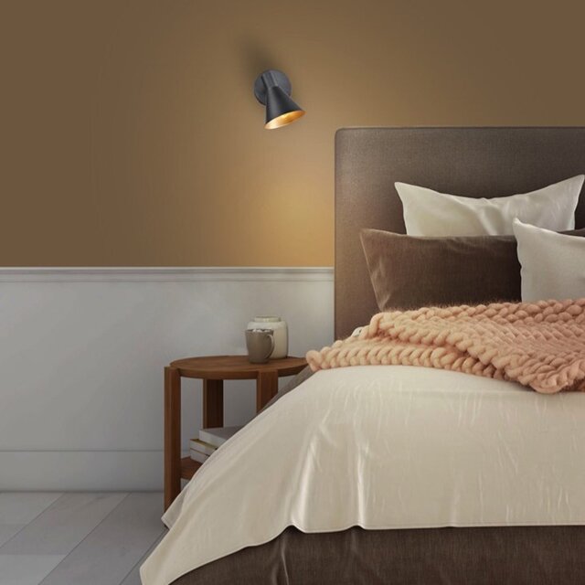 Franklite FL2444-1 Skoop 1 Light Wall Light In Black And Gold Finish
