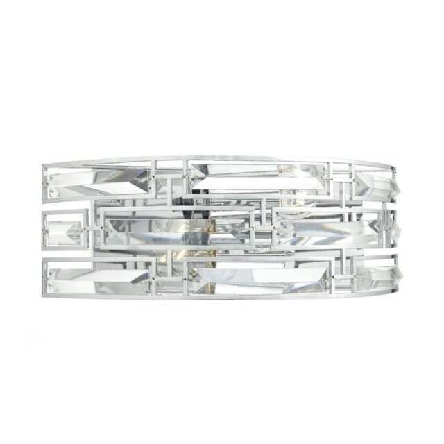 Dar SEV0950 Seville 2 Light Wall Light in Polished Chrome