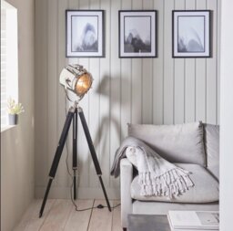 Endon EH-NAUTICAL-FL Black and Chrome Nautical Style Floor Lamp