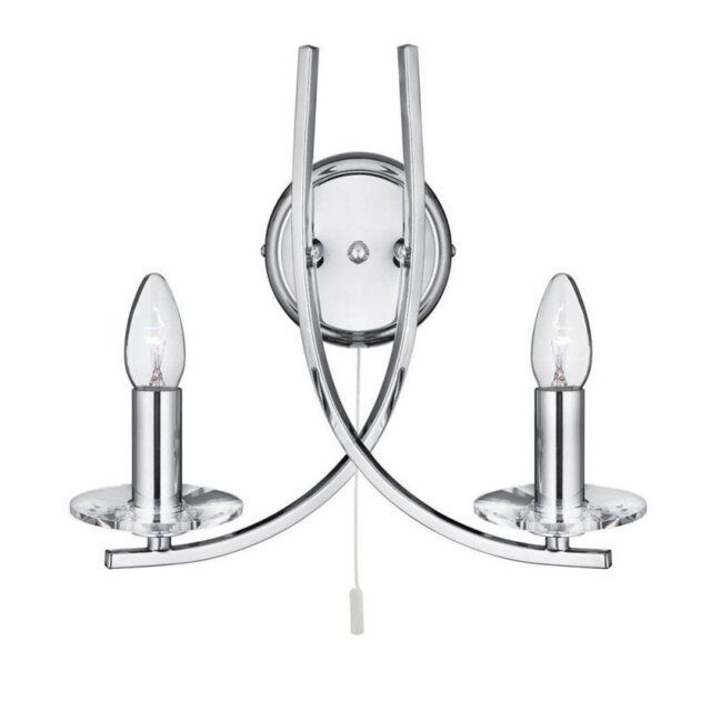 Searchlight 4162-2CC Ascona 2 Light Wall Light in Polished Chrome