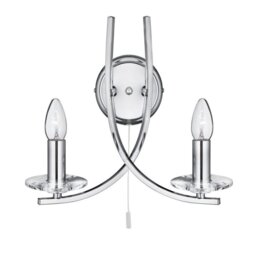 Searchlight 4162-2CC Ascona 2 Light Wall Light in Polished Chrome