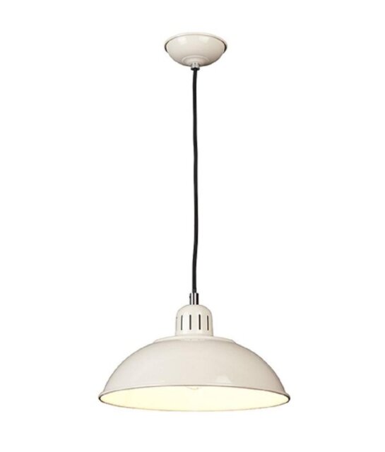 Elstead FRANKLIN/P CR Franklin 1 Light Ceiling Pendant Light In Cream