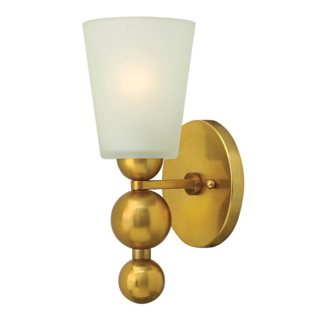 HK/ZELDA1 VS Vintage Brass Zelda Wall Light with Glass Shade