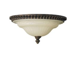 FE/DRAWINGRM/FA Drawing Room Walnut Flush Ceiling Light