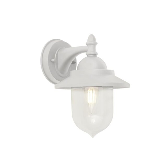 Modern White IP44 Outdoor Exterior Wall Light Lantern 1701WH