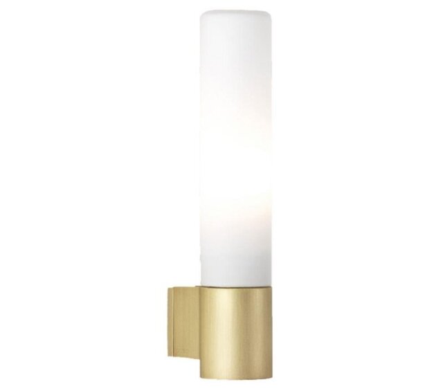 Astro 1047008 Bari One Light Wall Light In Matt Gold With Frosted Glass Shade
