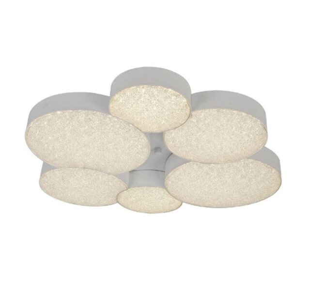 Mantra M5764 Lunas LED Large Semi Flush Ceiling Light In White - Dia: 200mm