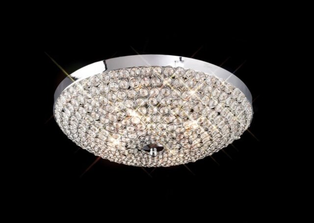 IL30187 Ava 4 Light Flush Crystal Ceiling Light