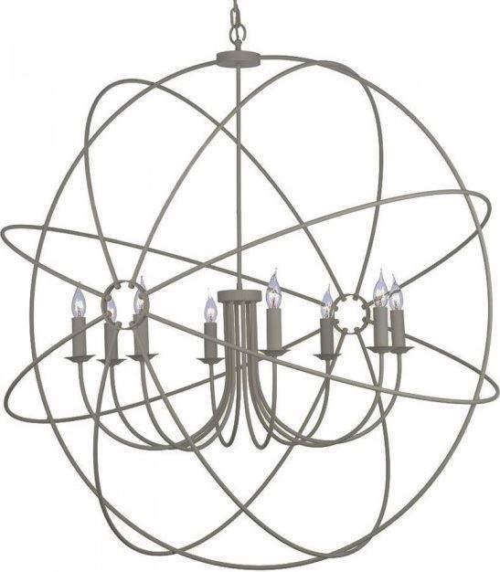 David Hunt Lighting ORB0839 Orb 8 Light Ceiling Pendant in Ash Grey
