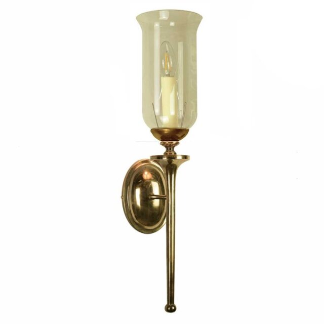 721G Grosvenor 1 Light Brass Wall Light With Glass - product_finish:Polished Brass