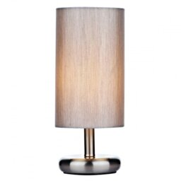 TIC4139 Tico Touch Table Lamp In Satin Chrome With Grey Shade
