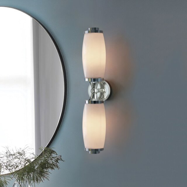Elstead BATH/ELIOT2 PC Eliot 2 Light Bathroom Wall Light In Polished Chrome