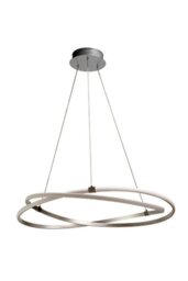 Mantra M5380 Infinity LED Ceiling Pendant Light In Silver And Chrome - Dia: 510mm