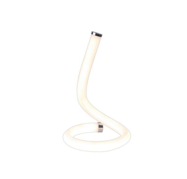 Mantra M6604 Nur II 12 Watt Table Lamp In Polished Chrome And Opal White