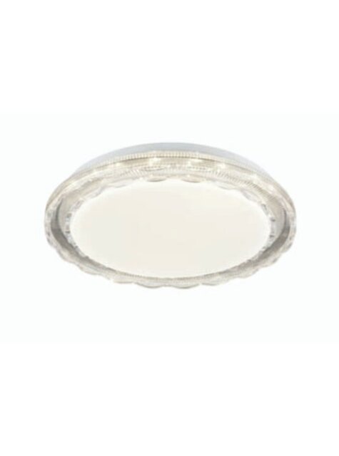 Franklite CF5792 Bathroom LED Flush Ceiling Light With Crystal Glass Effect IP44