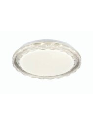 Franklite CF5792 Bathroom LED Flush Ceiling Light With Crystal Glass Effect IP44