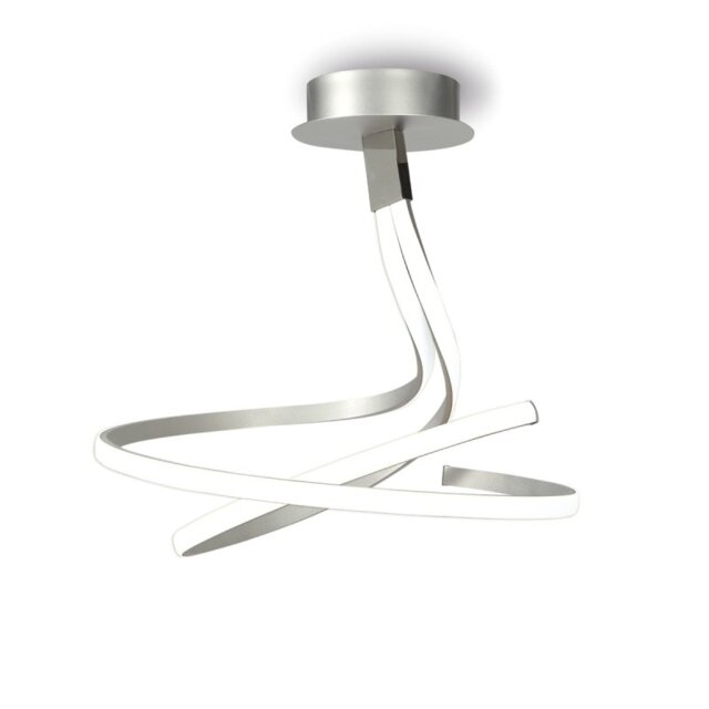 Mantra M4998 Nur LED Double Ceiling Light In Silver And Chrome - Dia: 530mm