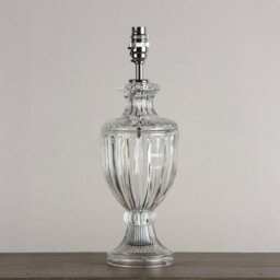 Laura Ashley Meredith Cut Glass Small Urn Table Lamp Base In Polished Chrome Finish