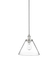 Searchlight 3228SS Pyramid 1 Light Ceiling Pendant Light In Satin Silver