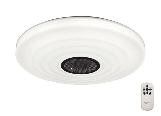 Mantra M5878 Ondas LED Tuneable Flush Ceiling Light With Speaker In White