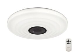 Mantra M5878 Ondas LED Tuneable Flush Ceiling Light With Speaker In White