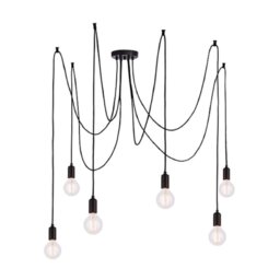 Endon 76583 Studio 6 Light Ceiling Pendant In Matt Black