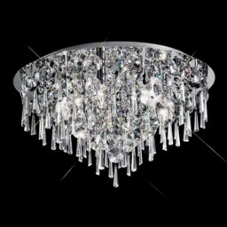 Franklite CF5720 Round 5 Light Crystal Bathroom Flush Ceiling Light