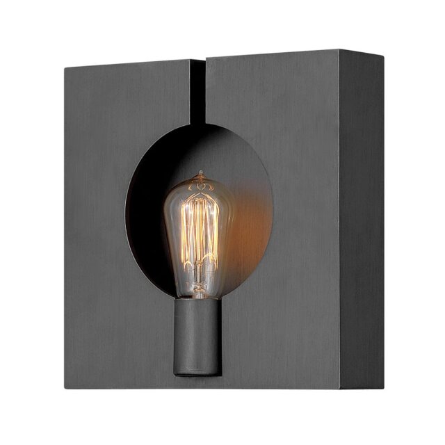 Quintiesse QN-LUDLOW1-GR Ludlow Industrial Wall Light In Brushed Graphite Finish