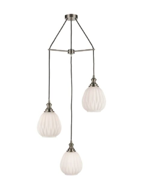 Franklite Marcella 3 Light Cluster Ceiling Light In Matt White Finish 51 cm FL2421-3/349