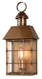 Hyde Park Solid Brass Outdoor Lantern, Antique Brass