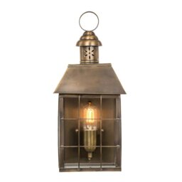 Hyde Park Solid Brass Outdoor Lantern, Antique Brass