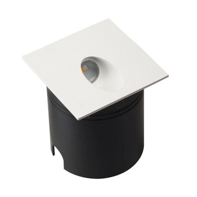 Mantra M7026 Aspen 1 Light Outdoor 3 Watt LED Square Angle Wall Lamp In Sand White