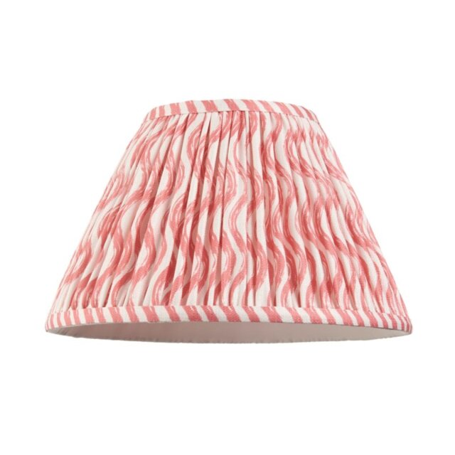 Endon 113059 Ripple Tapered Lamp Shade 30 cm In Coral Pink
