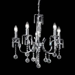 Franklite Taffeta Chrome and Crystal Ceiling Light FL2155/5