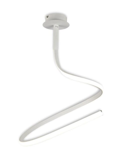 M6002 Nur LED Single Spiral Semi Flush Dimmable Ceiling Light In White